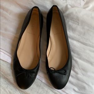 J.Crew leather ballet flats - black
